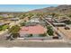 A high angle view shows the property's layout and proximity to neighborhood amenities at 2701 E Caldwell St, Phoenix, AZ 85042
