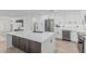 Bright kitchen features stainless appliances, white cabinets, and center island with seating at 8522 E Virginia Ave, Scottsdale, AZ 85257
