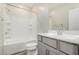 Well-maintained bathroom with shower-tub combo and vanity at 17736 W Cassia Way, Goodyear, AZ 85338
