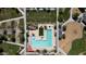 Aerial view showcasing the community pool, playground, and common areas with walking paths at 22601 E Via Las Brisas --, Queen Creek, AZ 85142