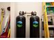 Water softener system with tanks and connecting pipes, ensuring quality water throughout the house at 26421 W Zachary Dr, Buckeye, AZ 85396