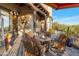 Cozy outdoor living space with fire pit and comfortable seating area at 29308 N 108Th N Pl, Scottsdale, AZ 85262