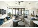 Spacious living room featuring comfortable seating, stylish decor, and large windows for ample natural light and views at 41611 N 113Th Pl, Scottsdale, AZ 85262