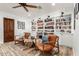 Cozy living room with hardwood floors, built-in bookshelves, and comfortable seating at 8031 N 12Th Ave, Phoenix, AZ 85021