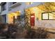 Charming townhome entrances with red doors, landscape, and stylish lighting at 312 E Windsor Ave # 5, Phoenix, AZ 85004