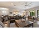 Open concept living room and dining area filled with natural light and modern furnishings at 3574 E Tonto Pl, Chandler, AZ 85249