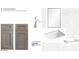Included finishes for the bathroom; gray cabinetry, single handle faucet, mirror and accessories at 11648 S Airport Rd, Buckeye, AZ 85326