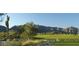 Picturesque golf course view with green fairways, desert vegetation, and mountains in the background at 20793 W San Miguel Ave, Buckeye, AZ 85396