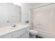 Clean and bright bathroom with vanity sink, toilet, and shower-tub combo at 2232 W Lindner Ave # 20, Mesa, AZ 85202