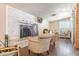 Living area featuring a stone fireplace and comfortable seating at 2715 E Edgemont Ave, Phoenix, AZ 85008