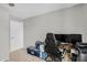 Cozy bedroom with desk, ceiling fan, and bright window for natural light at 3608 W Harrison St, Chandler, AZ 85226