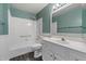 Clean bathroom featuring a shower-tub combo with a white single sink vanity at 8020 E Keats Ave # 285, Mesa, AZ 85209