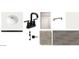 Compilation of bathroom materials, featuring tile, fixtures, and vanity hardware at 15785 W Cheryl Dr, Waddell, AZ 85355