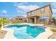 Enjoy this private pool and backyard featuring a duck float and landscaping, ideal for relaxation and Gathering time at 17424 W Willow Ave, Surprise, AZ 85388