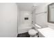 Bathroom showcasing a shower over tub with marble-look tile at 18811 N 19Th Ave # 2020, Phoenix, AZ 85027