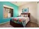 Comfortable bedroom with carpet, and a bright color scheme at 20655 N 273Rd Ave, Buckeye, AZ 85396