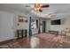 Spacious living room featuring hardwood floors, natural light, and modern furnishings at 225 N Standage -- # 139, Mesa, AZ 85201