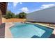 Inviting backyard featuring a sparkling in-ground pool and patio perfect for entertaining at 3919 S Siesta Ln, Tempe, AZ 85282