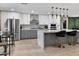 Bright, open kitchen featuring an island, stylish pendant lighting, stainless steel appliances, and modern cabinetry at 8707 E Clarendon Ave, Scottsdale, AZ 85251