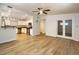 Open floor plan features bright living space with ceiling fan at 1219 E Colter St # 8, Phoenix, AZ 85014