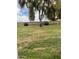 Expansive backyard with a large tree, grassy area, and brick wall offers outdoor enjoyment at 15438 N Lakeforest Dr, Sun City, AZ 85351