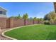 Expansive backyard featuring lush green lawn and privacy brick wall for outdoor enjoyment at 2545 E Harrison Ct, Gilbert, AZ 85295