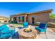 Entertain in this home's beautiful outdoor living space, featuring fire pit and desert landscaping at 10934 E La Verna Way, Scottsdale, AZ 85262