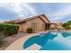 Backyard with a pool, patio, and lush landscaping at 1139 E Stephens Dr, Tempe, AZ 85283
