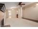 Spacious living room with a fireplace and a wet bar for entertaining guests at 1139 E Stephens Dr, Tempe, AZ 85283