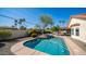 Enjoy a refreshing pool with a connected spa, set within a lush backyard oasis at 14248 N 56Th Pl, Scottsdale, AZ 85254