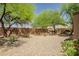 Private backyard with mature landscaping, trees, and gravel for easy maintenance at 20007 N Organ Pipe Dr, Surprise, AZ 85374
