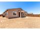The home features a low maintenance yard and a covered patio, perfect for relaxing outdoors at 21838 E Bonanza Ct, Queen Creek, AZ 85142