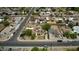 Aerial view of a residential neighborhood showcasing the home's location, nearby streets, and surrounding houses at 2542 W Missouri Ave, Phoenix, AZ 85017