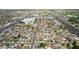 Expansive aerial shot of neighborhood with diverse architecture and well-maintained streets at 2542 W Missouri Ave, Phoenix, AZ 85017