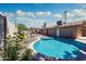 Refreshing backyard pool surrounded by lush landscaping, providing a tranquil and private retreat at 8338 E Monterosa St, Scottsdale, AZ 85251