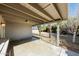 View of patio with white columns and backyard at 3774 W Wood Dr, Phoenix, AZ 85029
