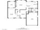 First floor plan showing layout with dimensions for rooms including the living room, kitchen, and garage at 4106 E Lavender Ln, Phoenix, AZ 85044