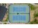 Aerial view of well-maintained tennis courts, perfect for active community members at 4106 E Lavender Ln, Phoenix, AZ 85044