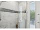 Modern shower features sleek tile work and a glass enclosure, creating a spa-like experience at 11366 E White Feather Ln, Scottsdale, AZ 85262