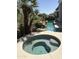 Inviting hot tub and pool surrounded by lush tropical landscaping and sunny skies at 14253 N Honeysuckle N Dr, Fountain Hills, AZ 85268