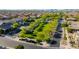 An aerial view of the neighborhood park with trees and community landscaping at 10741 E Palladium Dr, Mesa, AZ 85212