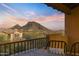 Balcony showcasing beautiful sunset views of the desert landscape and mountains in the distance at 13450 E Via Linda -- # 2041, Scottsdale, AZ 85259