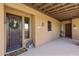 Cozy front entrance featuring a decorative wreath and welcome mat at 13450 E Via Linda -- # 2041, Scottsdale, AZ 85259