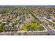 Aerial view highlighting the community park set among many homes, providing a nice recreation area for neighborhood residents at 16333 N 181St Ave, Surprise, AZ 85388