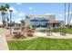 Community clubhouse with an inviting outdoor patio seating area, perfect for relaxing and socializing at 6942 S Championship Dr, Chandler, AZ 85249