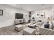 Bright and airy living room featuring modern decor, plush seating, and a stylish accent rug at 10986 W Polk St, Avondale, AZ 85323