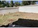 Backyard featuring a concrete wall, sparse grass and bare spots at 1414 N Palmsprings Dr, Gilbert, AZ 85234