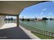 Balcony view overlooking the lake, surrounded by residential neighborhood at 1414 N Palmsprings Dr, Gilbert, AZ 85234
