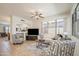 Bright living room featuring neutral tones, tile floors, and large windows for ample natural light at 17640 W Babbitt Dr, Surprise, AZ 85374