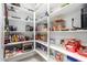 A spacious walk-in pantry with ample shelving provides plenty of storage at 17652 W Straight Arrow Ln, Surprise, AZ 85387